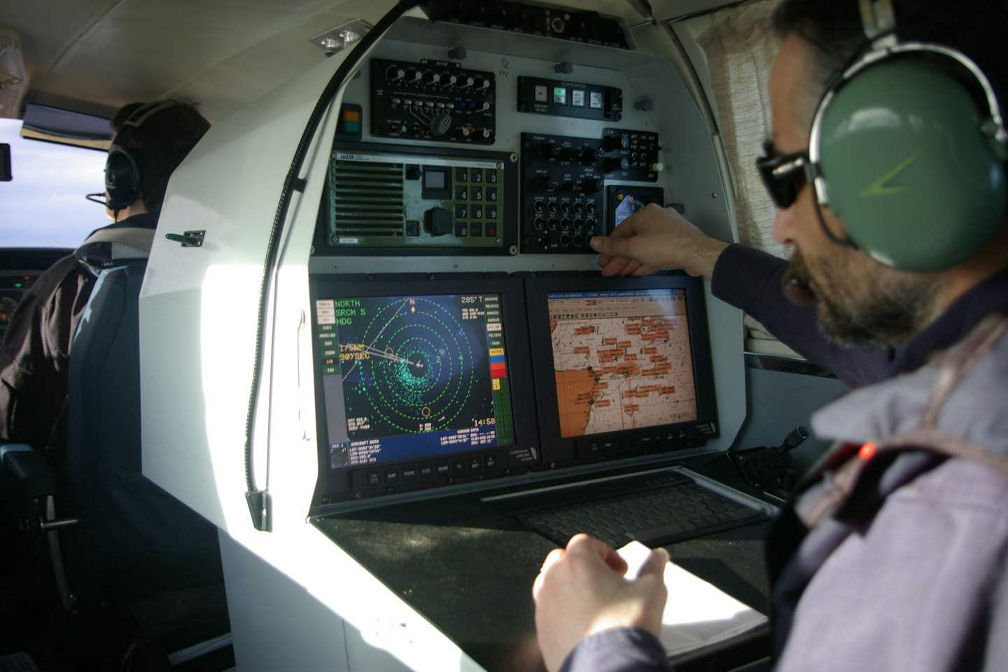 An example of a scorpio mission system installed on an aircraft.